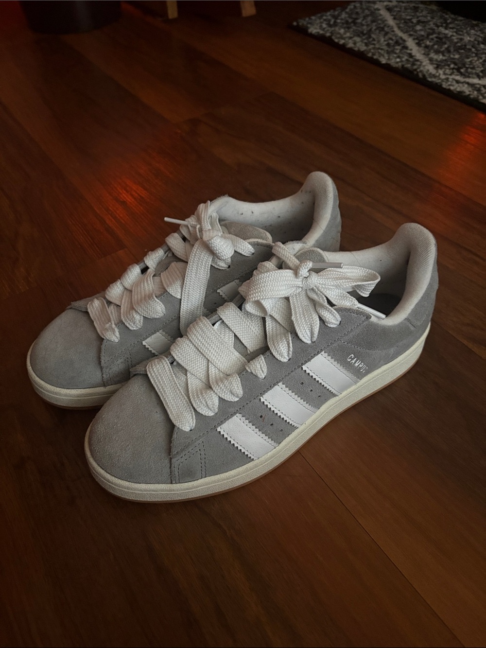 adidas Campus Women's Suede Sneakers - Light Gray & White